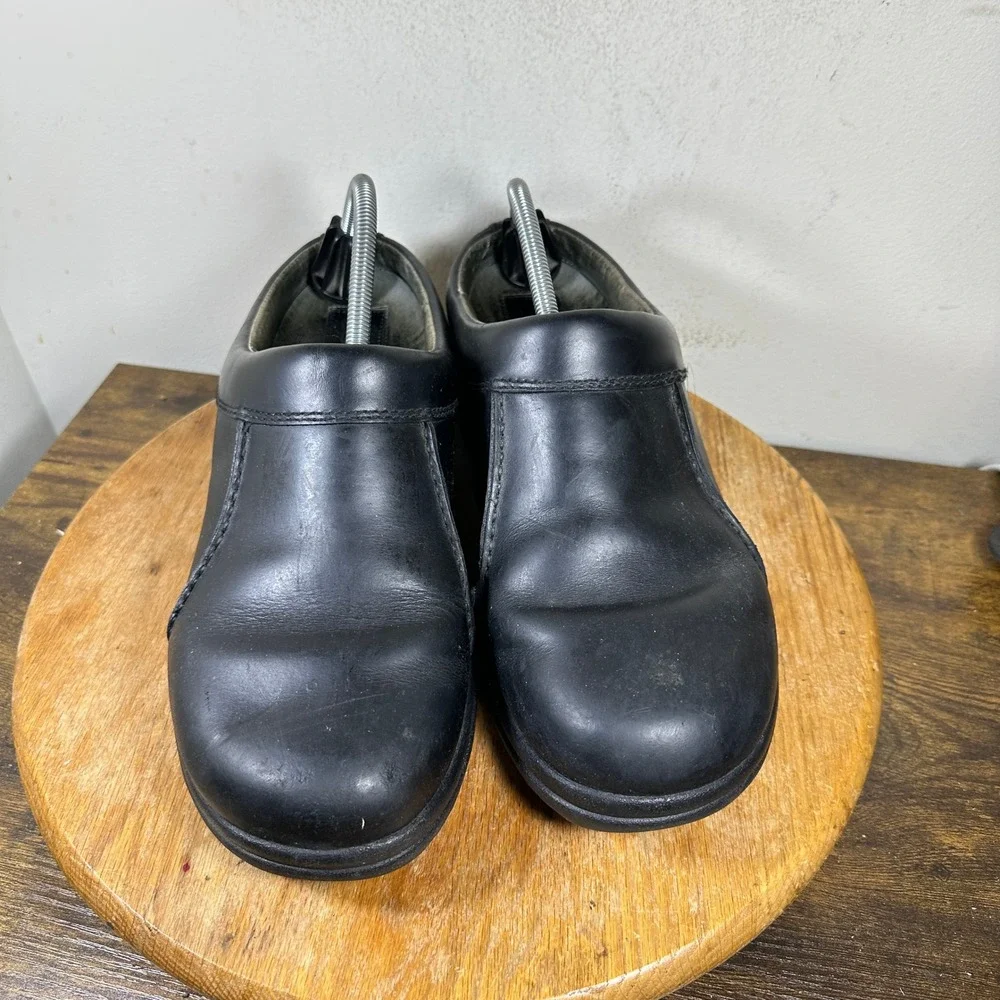 Dansko wil Mens Black Leather Clogs Size 46 12.5
